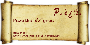 Pszotka Ágnes névjegykártya